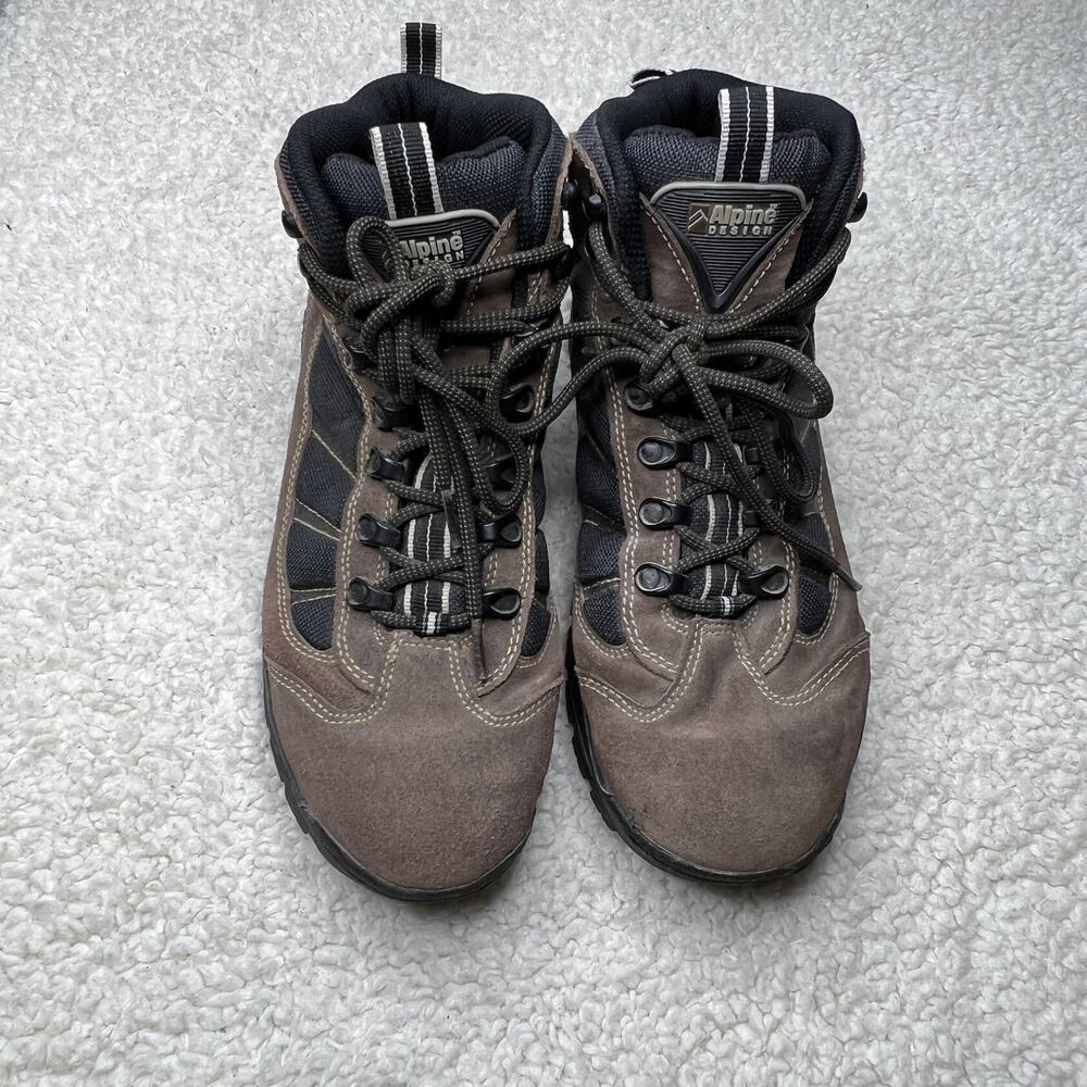 Alpine Design Brown and Black Hiking Boots 9.5